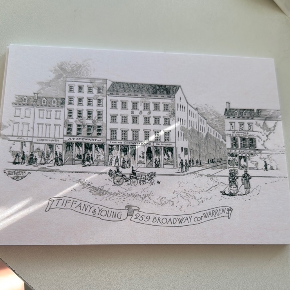 Tiffany Cafe' NYC 6 postcards Illustration Card